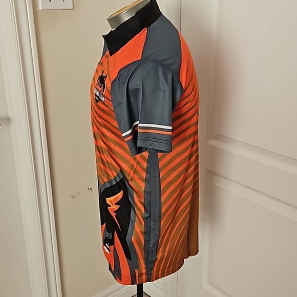 Yashi Sports Men's Brampton Wolves Jersey Orange/ Black Medium - Picture 3 of 16